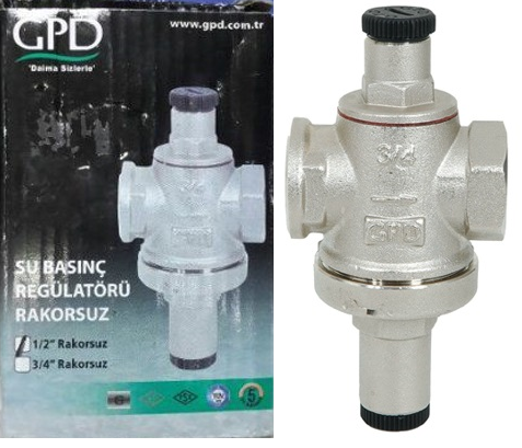 GPD Su Basınç Regülatörü 1/2’’ Düşürücü ( Rekorsuz ) 