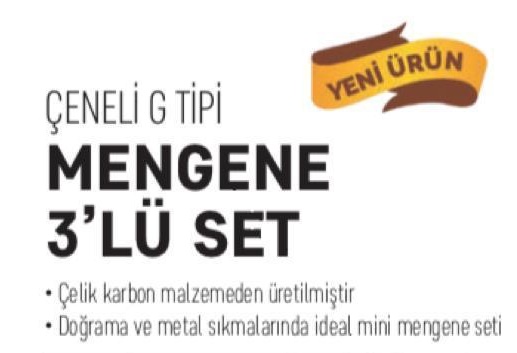 Meşem Tools Çeneli̇ Mengene Seti̇ 3 Parça 