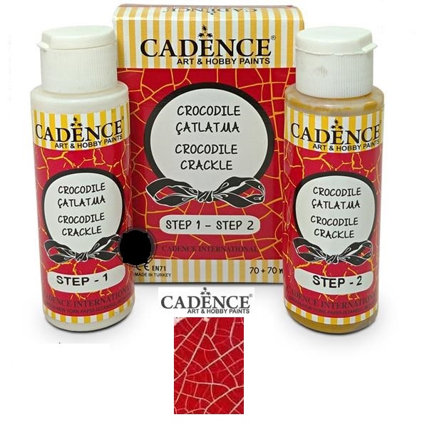 Cadence Boya Crocodi̇le Çatlatma 1003 Kırmızı 70+70 ml 