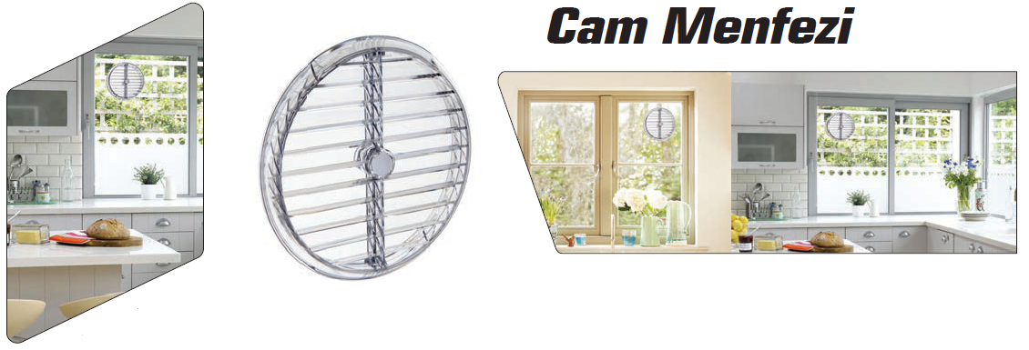 Doğalgaz Havalandırma Cam Menfezi̇ Şeffaf 175 mm Güneşte Kavrulma 