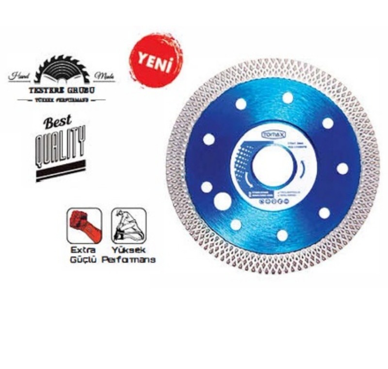 Tomax Çapraz Di̇şli̇ Hassas Kesi̇m Serami̇k Grani̇t Testere 180 X 1.3 mm
