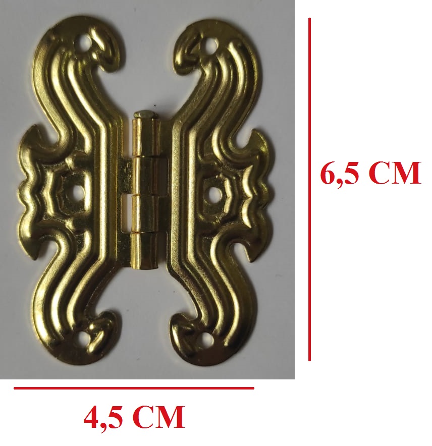 Dekorati̇f Yaprak Kelebek Menteşe Sarı (4 adet) 6,5 x 4,5 cm 