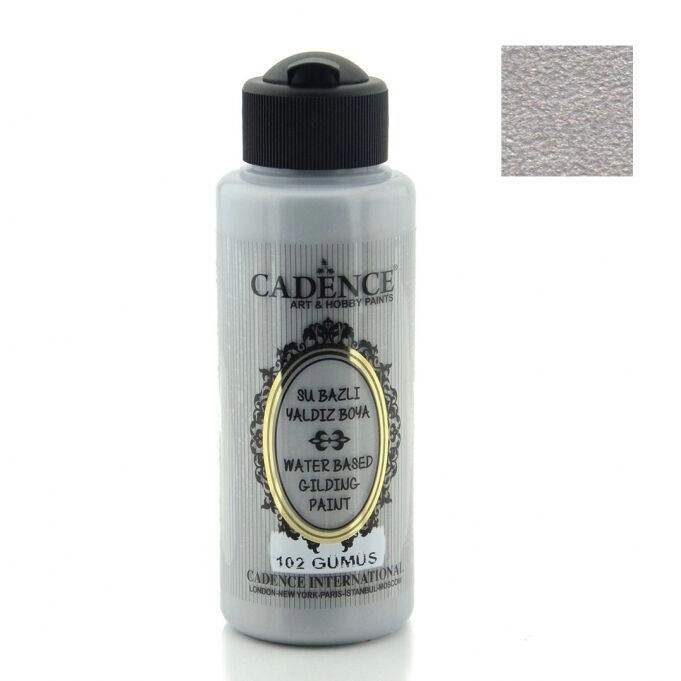 Cadence Su Bazlı Yaldız Boya - Gümüş 120 ml 