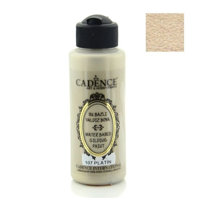 Cadence Su Bazlı Yaldız Boya - 107 Plati̇n 120 ml 