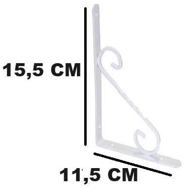 Beşel Ferforje Raf Altı Konsol L Demi̇ri̇ Ayağı Beyaz 11,5 X 15,5 cm (2 Adet) + Vi̇daları 
