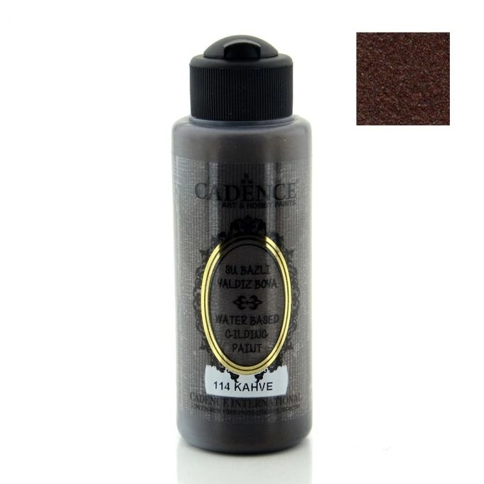 Cadence Su Bazlı Yaldız Boya - 114 Kahverengi 120 ml 