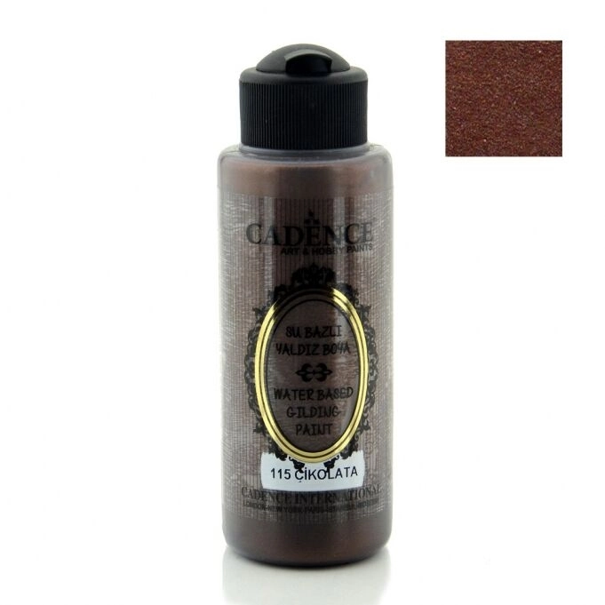 Cadence Su Bazlı Yaldız Boya - 115 Çikolata 120 ml 