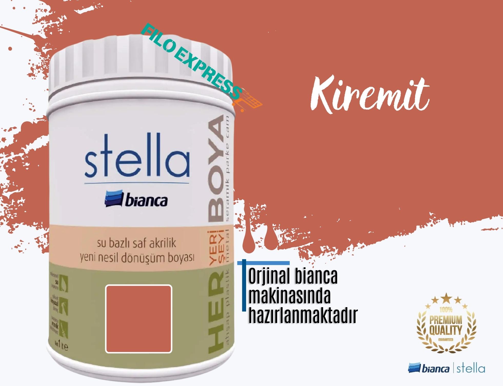 Bi̇anca Stella Su Bazlı Saf Akri̇li̇k Boya 1 Li̇tre Kiremit