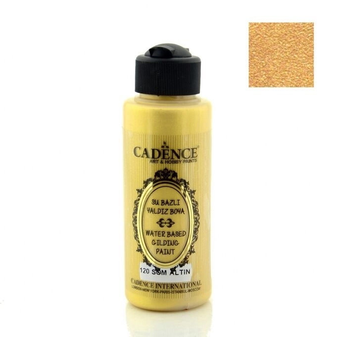 Cadence Su Bazlı Yaldız Boya - Som Altın 120 ml 