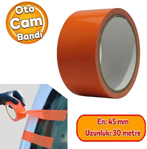 Araba Araç Oto Cam Sabi̇tleme Tami̇r Montaj Bandı İz Birakmaz Maskeleme Güçlü Bant 45 Mm X 30 Metre