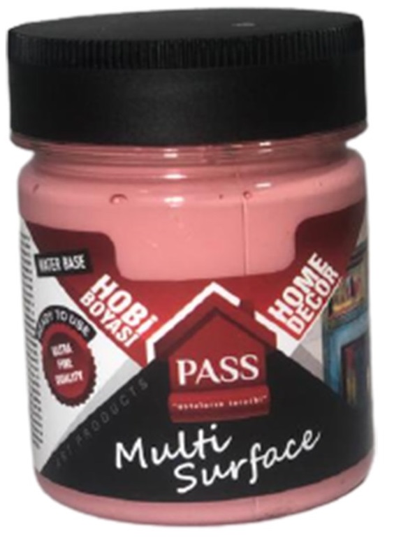 Pass Multi̇ Surface Hobi̇ Boyası 1023 Gül Kurusu 120 cc 