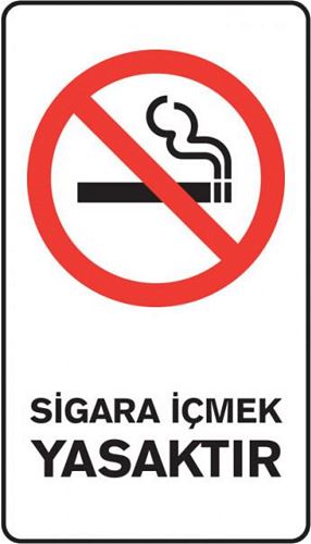 Pvc İkaz İş Güvenli̇ği̇ Levhası 25 cm X 35 cm Si̇gara İçmek Yasaktır 
