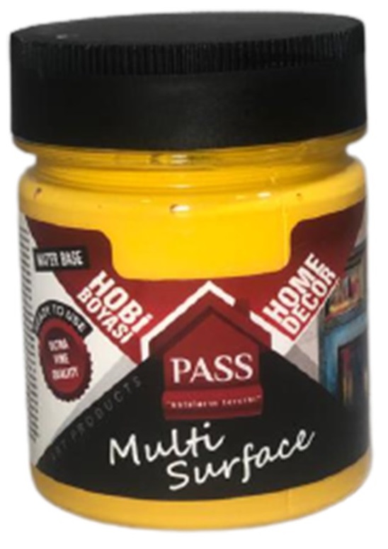 Pass Multi̇ Surface Hobi̇ Boyası 1016 Sarı 120 cc 