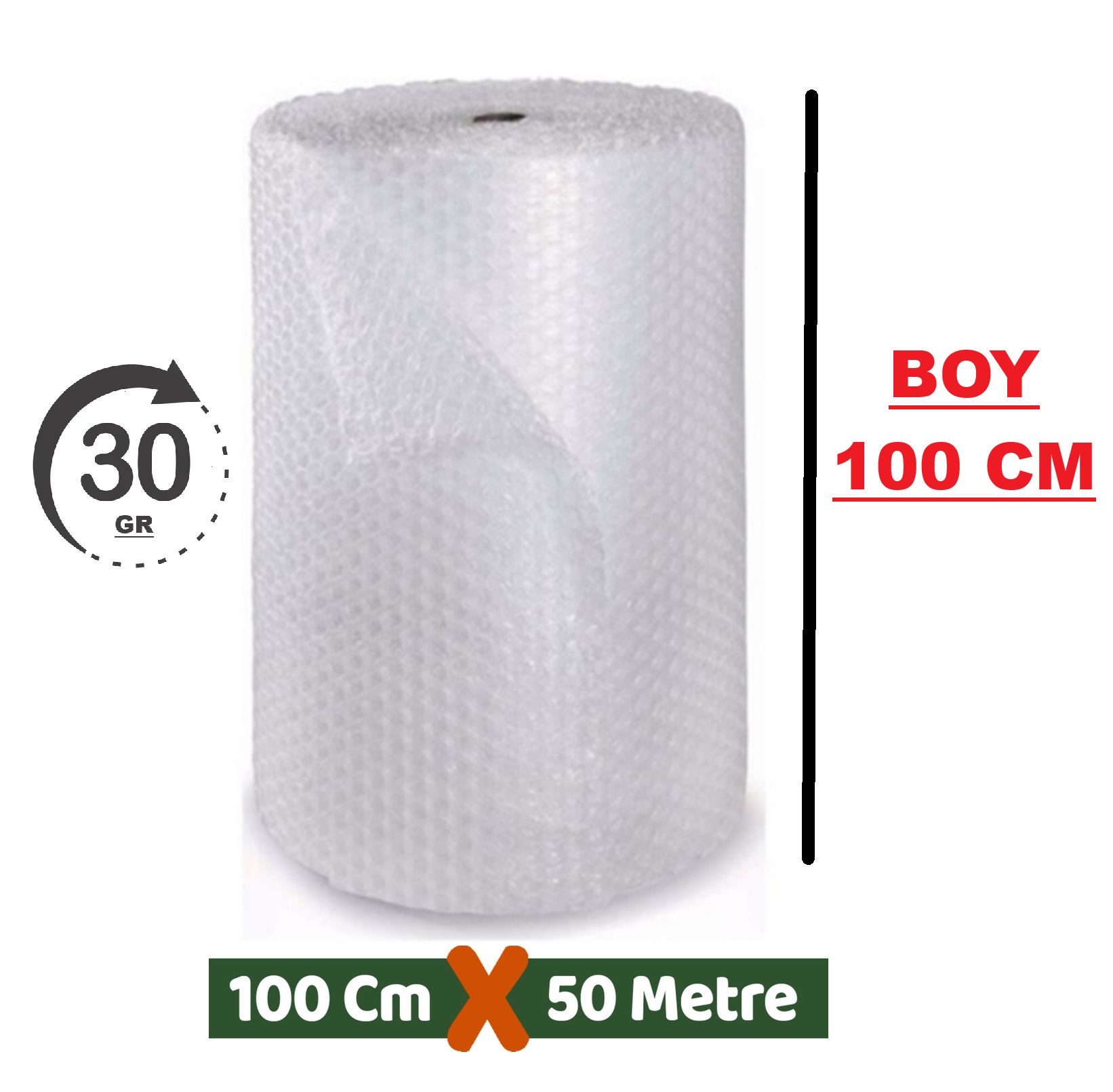 Balonlu Patpat Naylon 100 Cm X 50 Metre = 50 M2 - Paketleme Ambalaj Naylonu