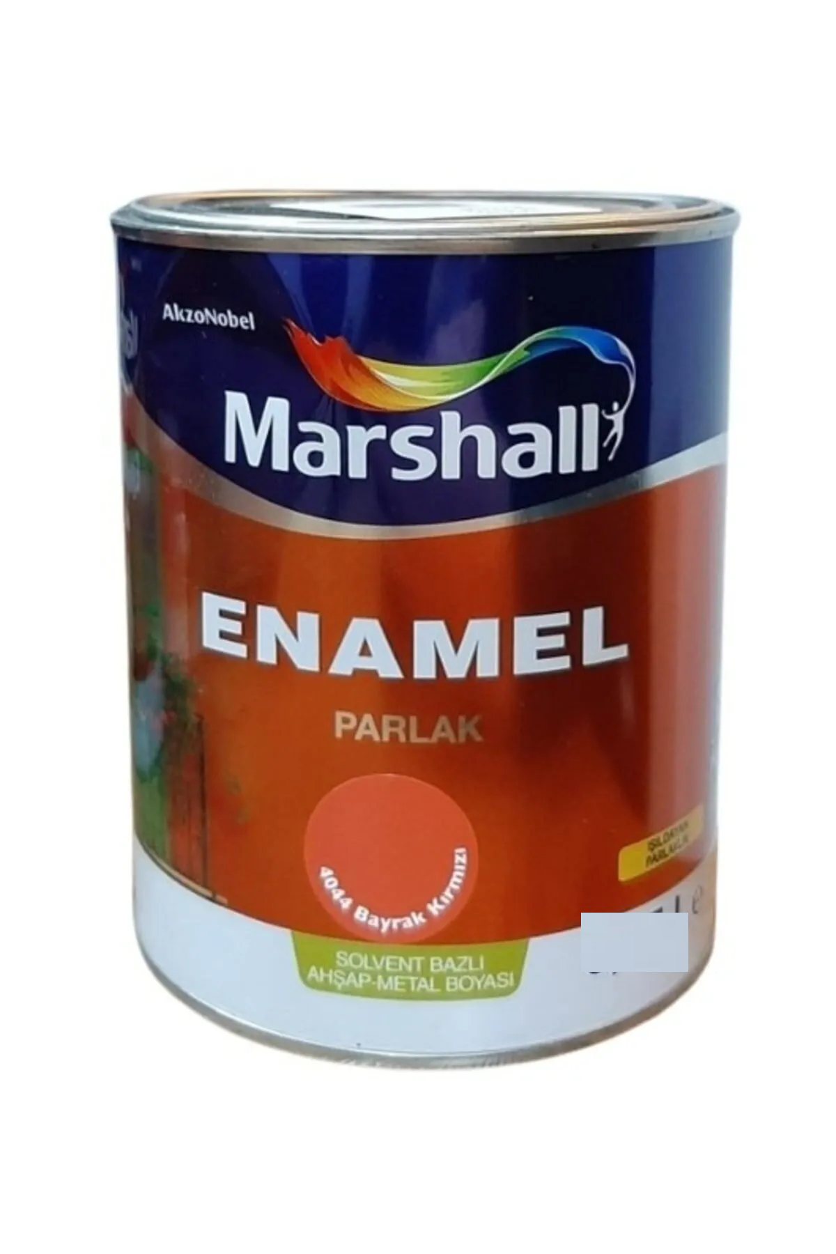 Marshall Enamel Senteti̇k Solvent Bazlı Ahşap & Metal Boyası Parlak 2.5 Li̇tre (Bayrak Kırmızı) 