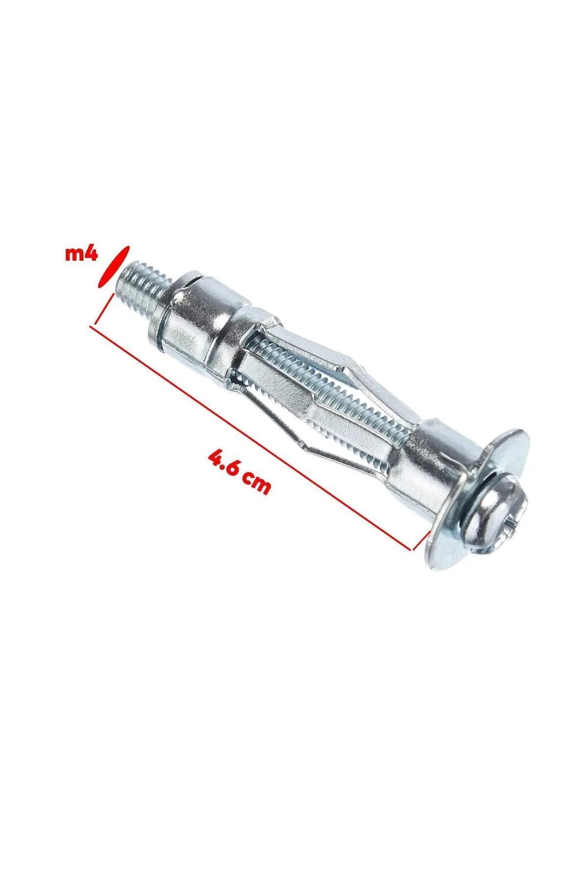 Çeli̇k Alçıpan Ve Boşluk Dübeli̇ Tuğla Duvar Bi̇ms Paraşüt Dübeli̇ 4x46 Metal (20 Adet)