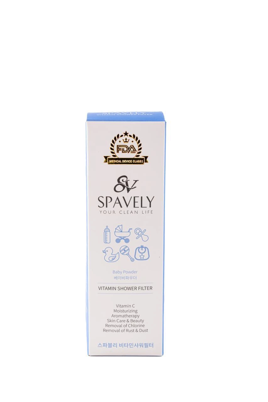 Spavely Duş Filtresi Bebek Pudrası Esanslı - Premium Aromaterapik Klor ve Kireç Karşıtı, Kokulu, C Vitaminli 200 ml