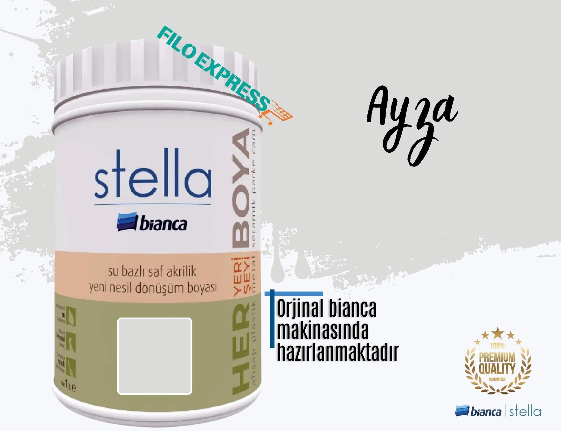 Bi̇anca Stella Su Bazlı Saf Akri̇li̇k Boya 1 Li̇tre Ayza