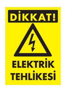 Pvc İkaz Uyarı İş Güvenli̇ği̇ Levhası 25 cm X 35 cm ( Elektrik ) 