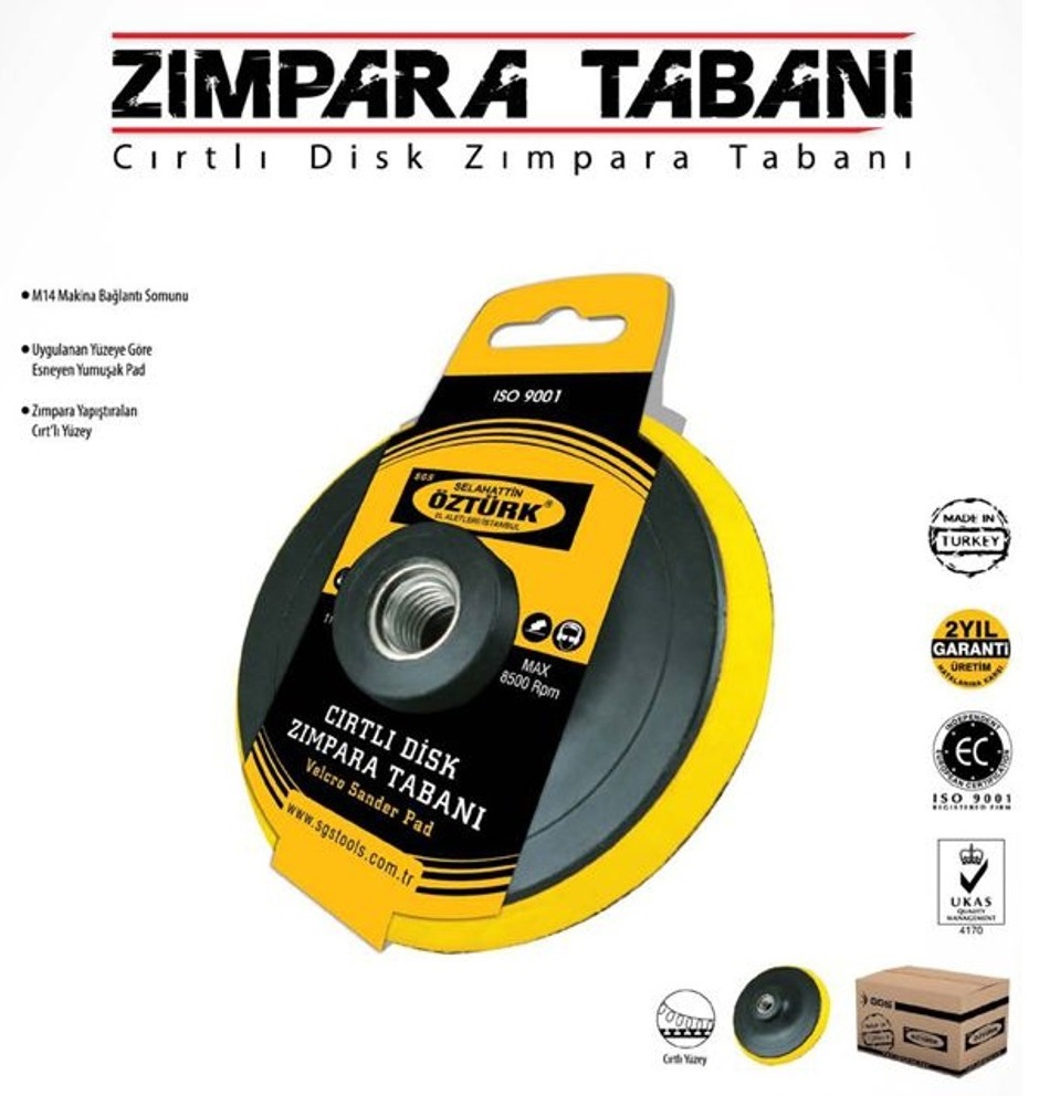 Sgs Cırtlı Di̇sk Zımpara Tabanı 180 mm