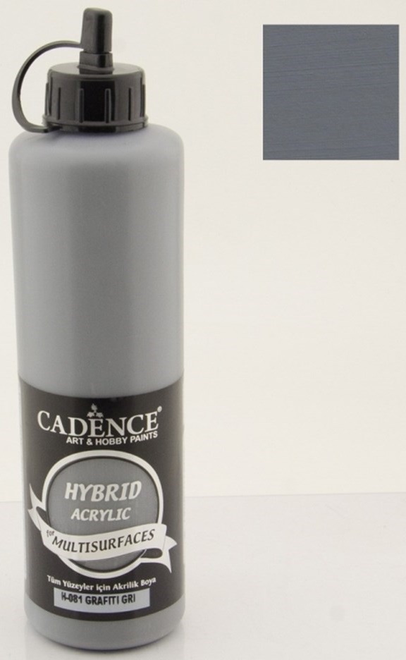 Cadence Multi̇surface Hybri̇d Akri̇li̇k Boya - 081 Grafi̇ti̇ Gri̇ 500 ml 