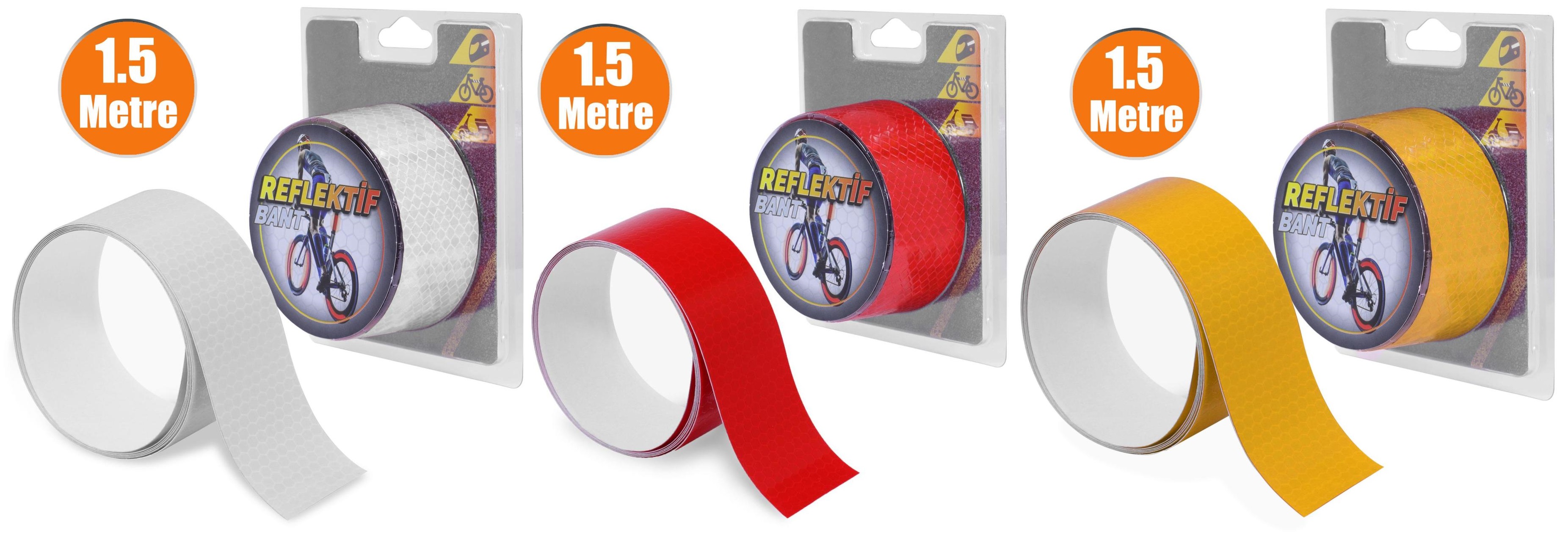 Bosstape Petekli̇ Fosforlu Reflekti̇f Bant İkaz Bandı 35x1,5 mt Renk Seçeneklikli 