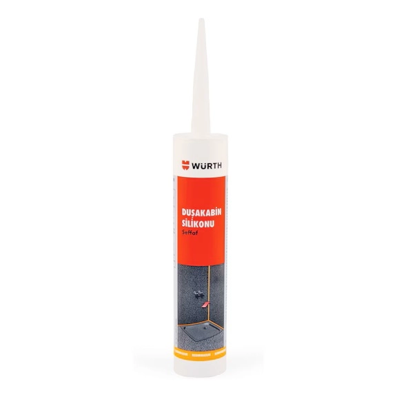 Würth Duşakabin Silikonu Şeffaf Su Geçirmez ve Sızdırmaz 310ml