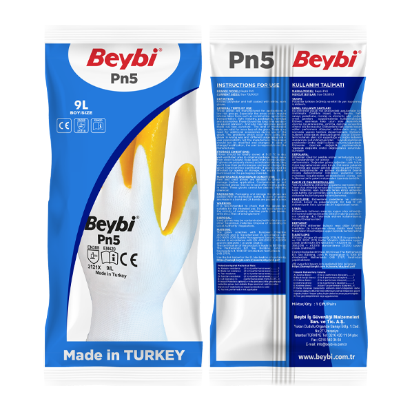 Beybi̇ Pn5 Ni̇tri̇l Kapli Polyester İş Eldi̇veni 