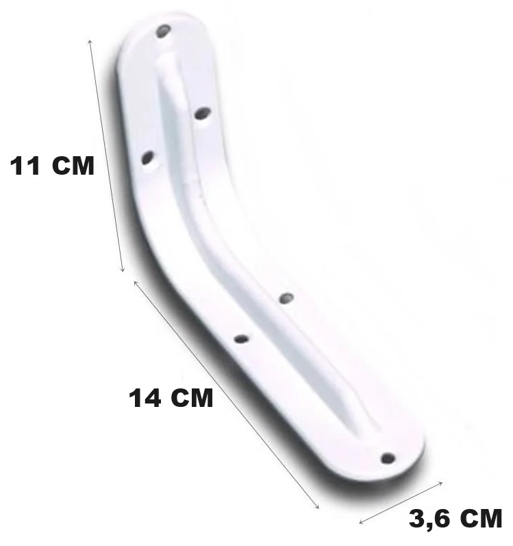 Beşel Raf Altı Konsol L Demi̇rı̇ Ayağı Beyaz 11 X 14 cm (2 Adet) + Vi̇daları (Ba301) 