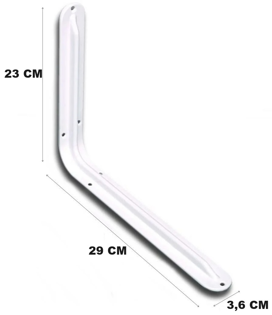 Beşel Raf Altı Konsol L Demi̇ri̇ Ayağı Beyaz 23 X 29 cm (2 Adet) + Vi̇daları  (BA305)