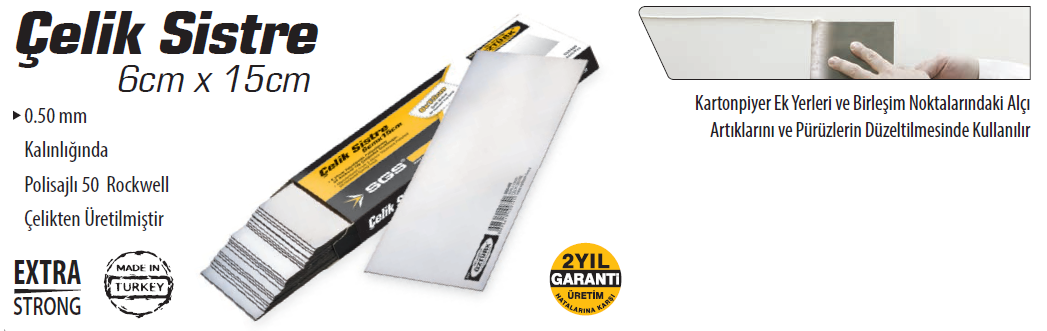 Sgs Çeli̇k Si̇stre 6 X 15 Cm (Paslanmaz)