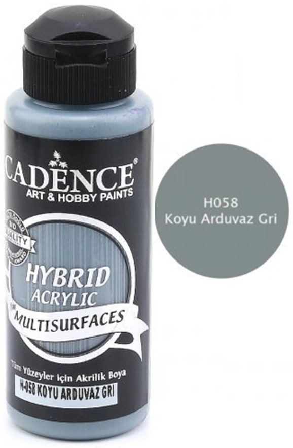 Cadence Multi̇surface Hybri̇d Akri̇li̇k Boya -Koyu Arduvaz Gri 120 ml 