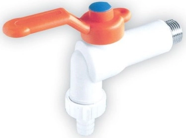 Plasti̇k Rakorlu Küresel Bahçe Vana Musluğu 1/2’’ (Yarım Parmak) 