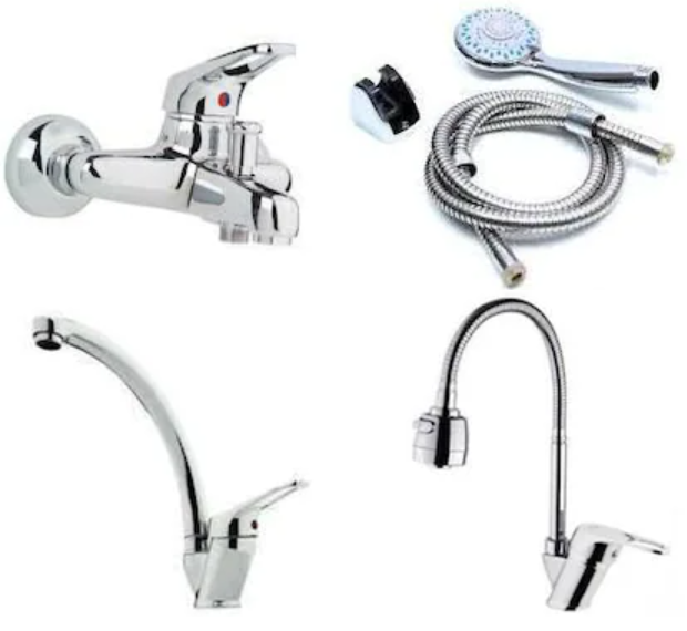 Megami̇x Mutfak Lavabo Banyo Duş Bataryası 5 Parça Set 