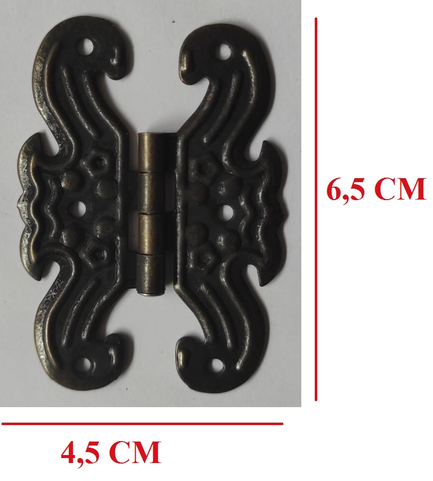Dekorati̇f Yaprak Kelebek Menteşe Eski̇tme (4 adet ) 6,5 x 4,5 cm