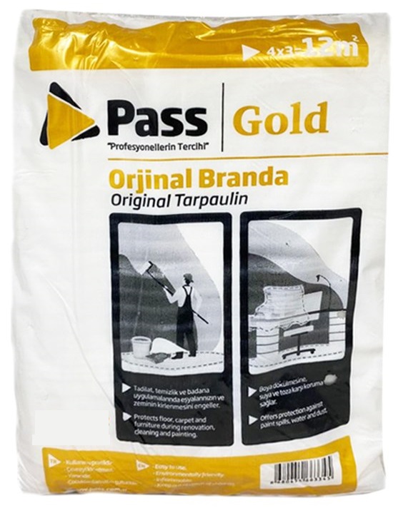 Pass Gold Kullanıma Hazır Şeffaf Naylon Branda ( 4 X 5 = 20 Metrekare ) 