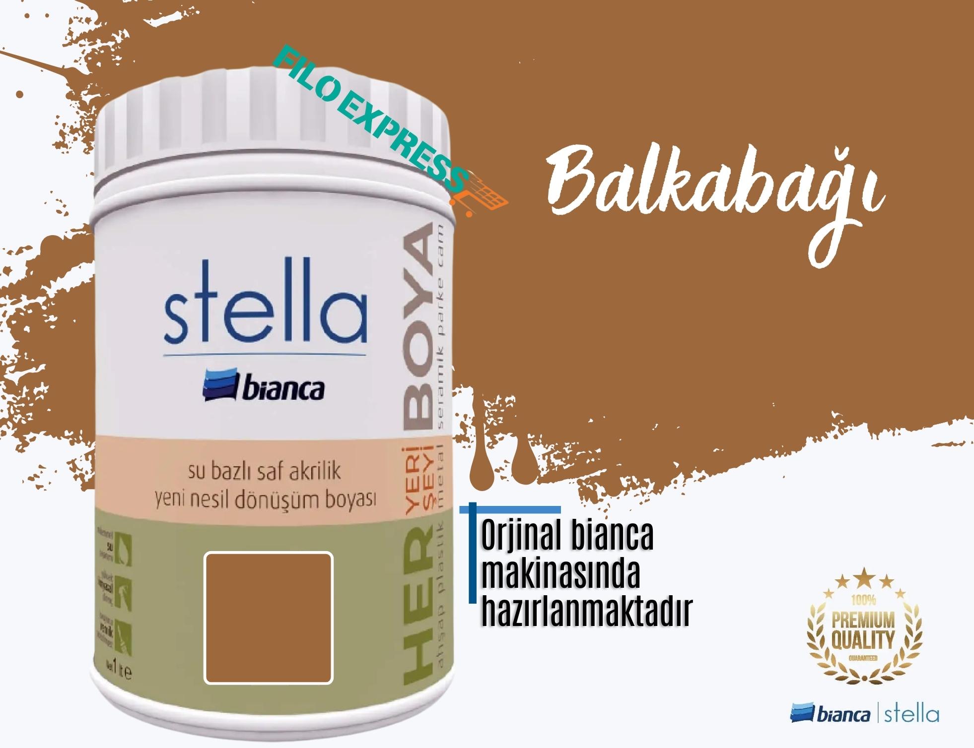 Bi̇anca Stella Su Bazlı Saf Akri̇li̇k Boya 1 Li̇tre Bal Kabağı