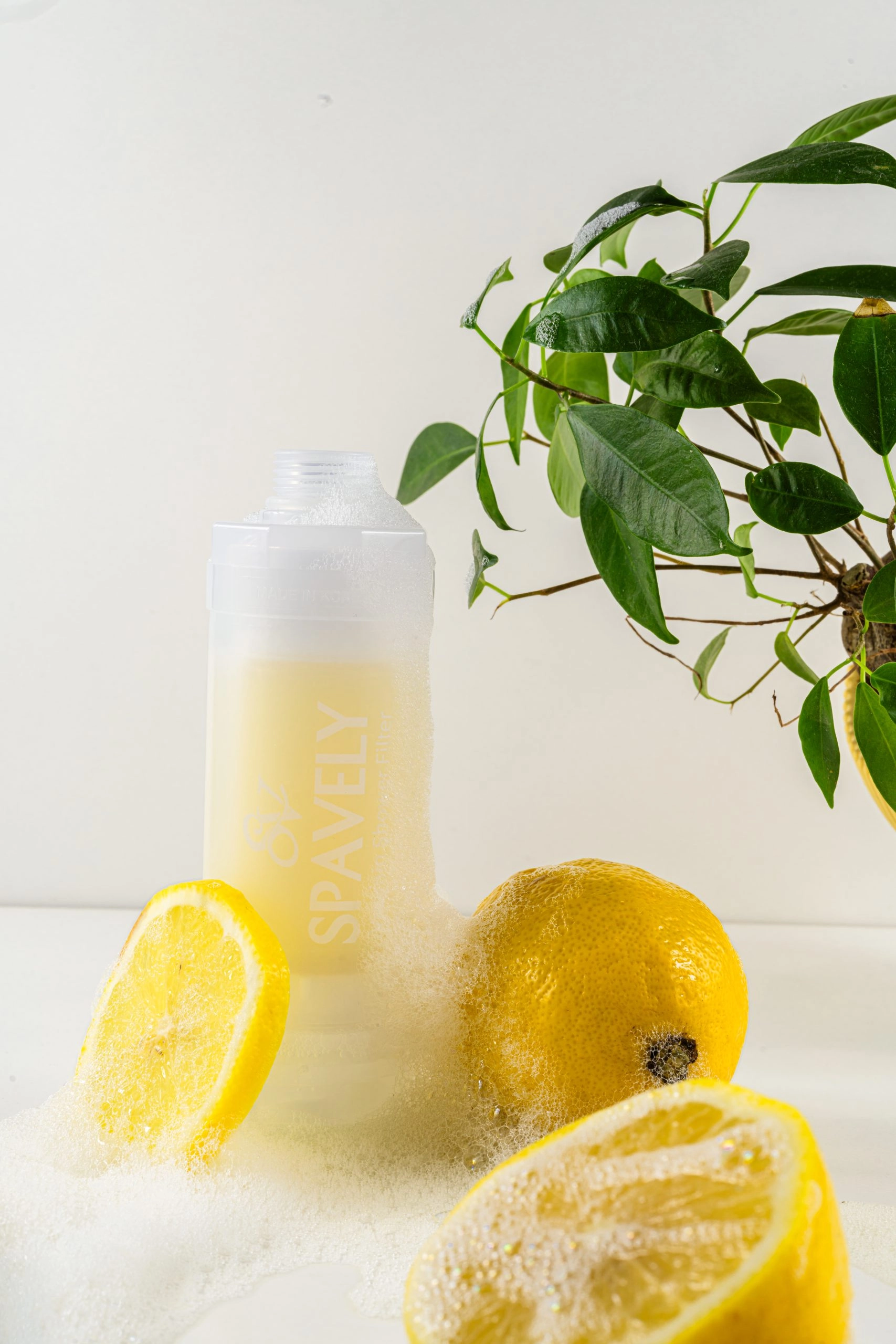 Spavely Duş Filtresi Yeşil Limon Esanslı - Premium Aromaterapik Klor ve Kireç Karşıtı, Kokulu, C Vitaminli 200 ml