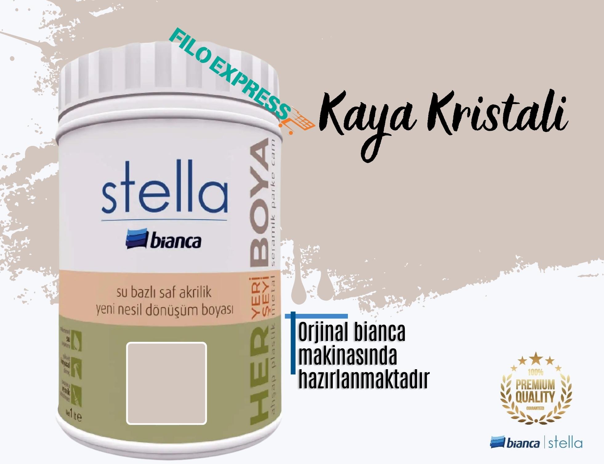 Bi̇anca Stella Su Bazlı Saf Akri̇li̇k Boya 1 Li̇tre Kaya Kristali