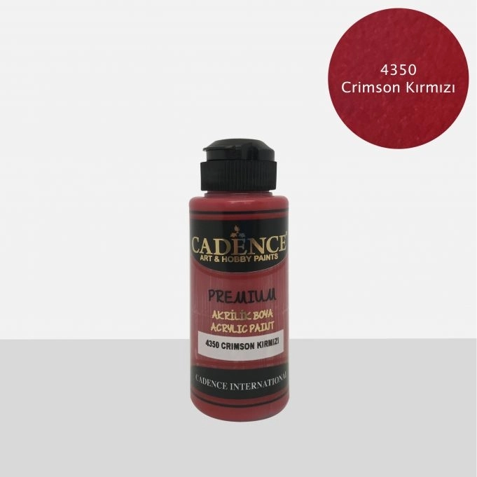 Cadence Premium Akri̇li̇k Boya - Crimson Kırmızı 120 ml 