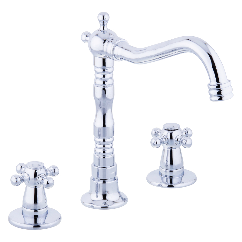 Krom Ankastre 3 Deli̇kli̇ Koç Kuğu Lavabo Bataryası (%100 Pi̇ri̇nç , Lüx) 