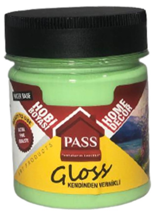 Pass Lack Hobi̇ Boyası Kendi̇nden Verni̇kli̇ 4038 Fstık Yeşili 120 cc 