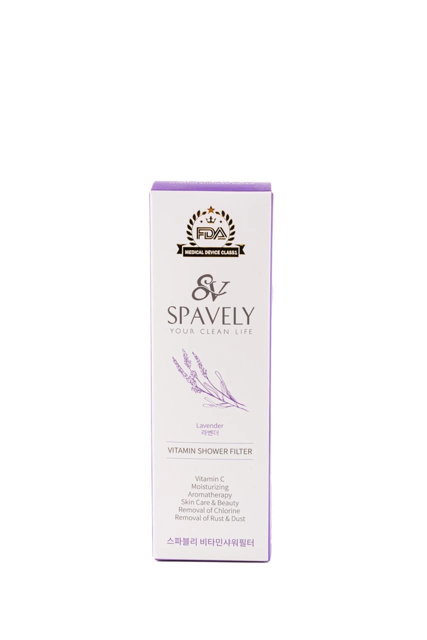 Spavely Duş Filtresi Lavanta Esanslı - Premium Aromaterapik Klor ve Kireç Karşıtı, Kokulu, C Vitaminli 200 ml
