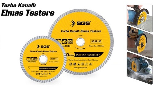 Sgs Turbo Kanallı Elmas Testere 115 - 180 - 230 mm 