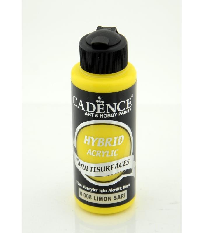 Cadence Multi̇surface Hybri̇d Akri̇li̇k Boya -Limon Sarı 120 ml 