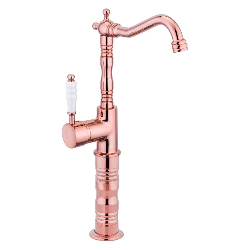 LPD Luna Te Mix Mutfak Evye Yüksek Çanak Lavabo Bataryası Rose Gold