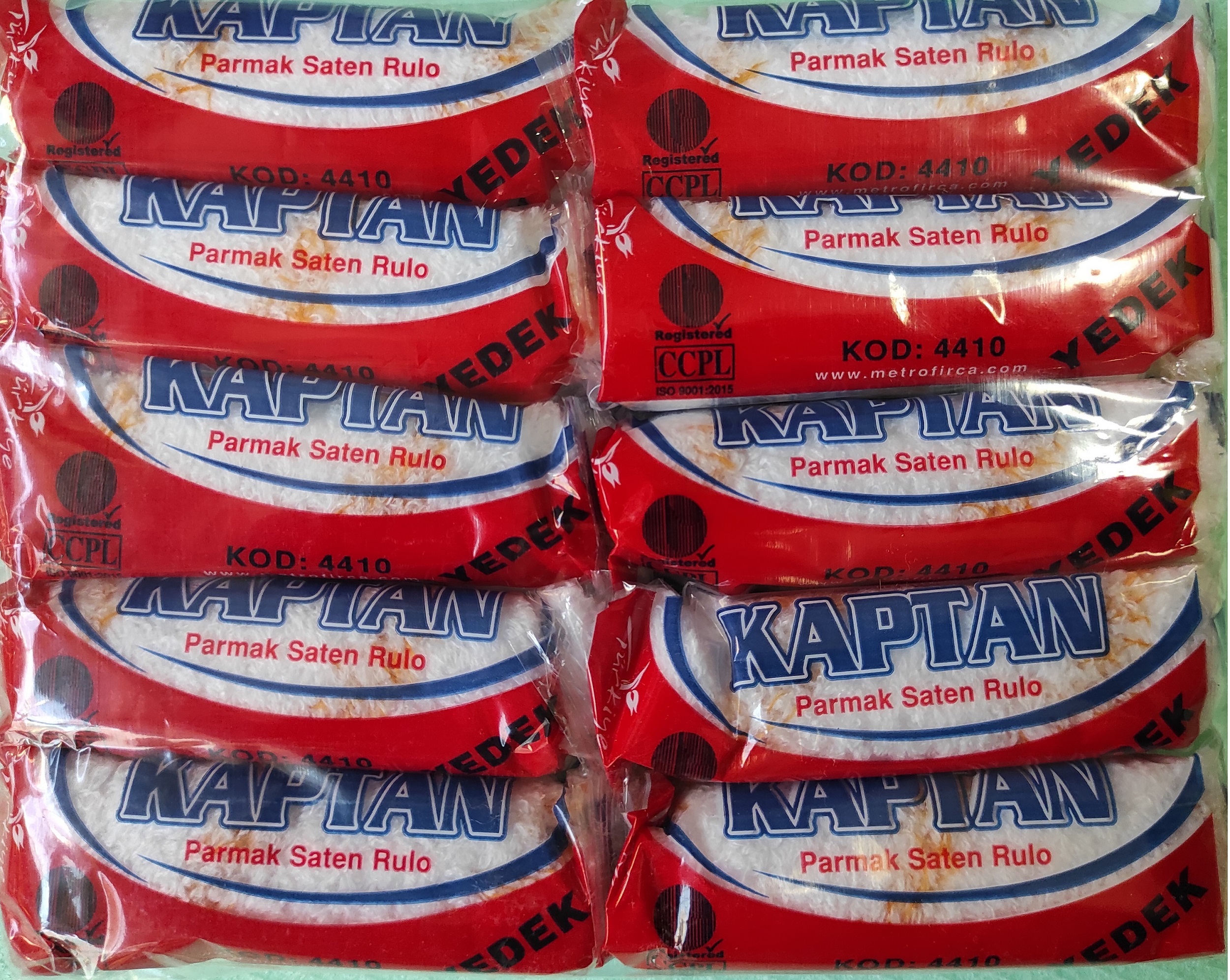 Kaptan Parmak Saten Rulo Yedek Ucu 10 cm ( 10 Adet ) 