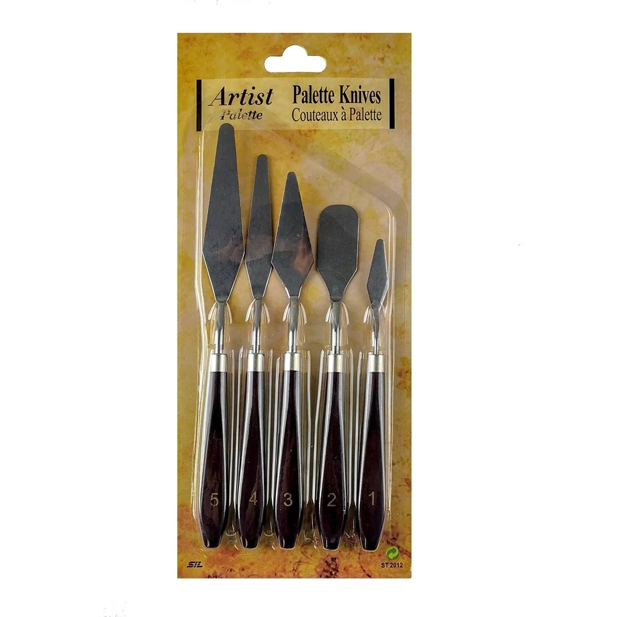 Arti̇st Paslanmaz Çeli̇k Akri̇li̇k Boya Ispatulası Palet Spatulası 5 Parça 