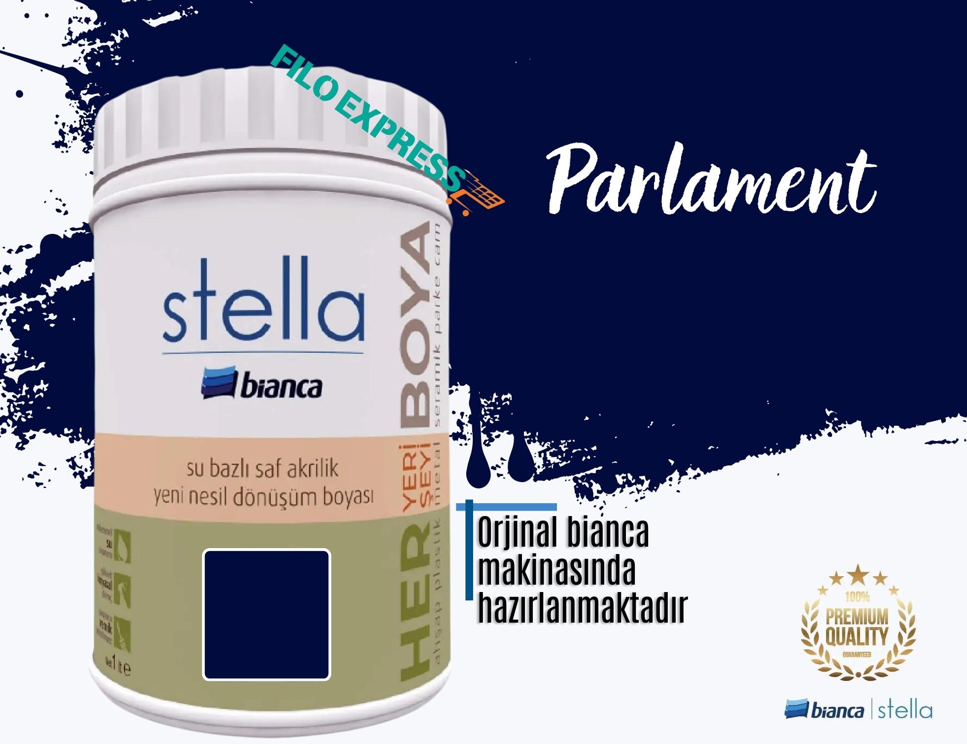 Bi̇anca Stella Su Bazlı Saf Akri̇li̇k Boya 1 Li̇tre Parlement 