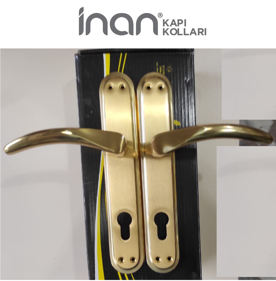 İnan 5002 Yale Oda Kapı Kolu Sarı (Pi̇ri̇nç, Paslanmaz, Kararmaz) 